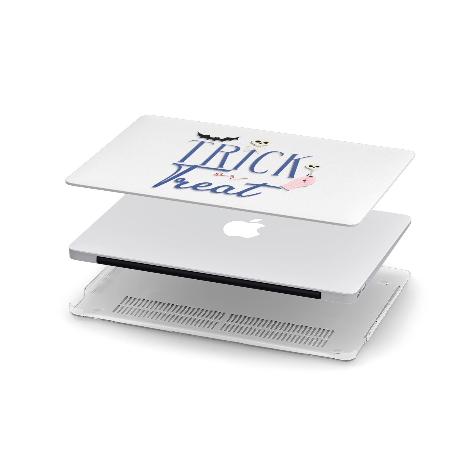 Blue Trick or Treat Apple MacBook Case in Detail