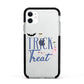 Blue Trick or Treat Apple iPhone 11 in White with Black Impact Case