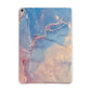 Blue and Pink Marble Apple iPad Rose Gold Case