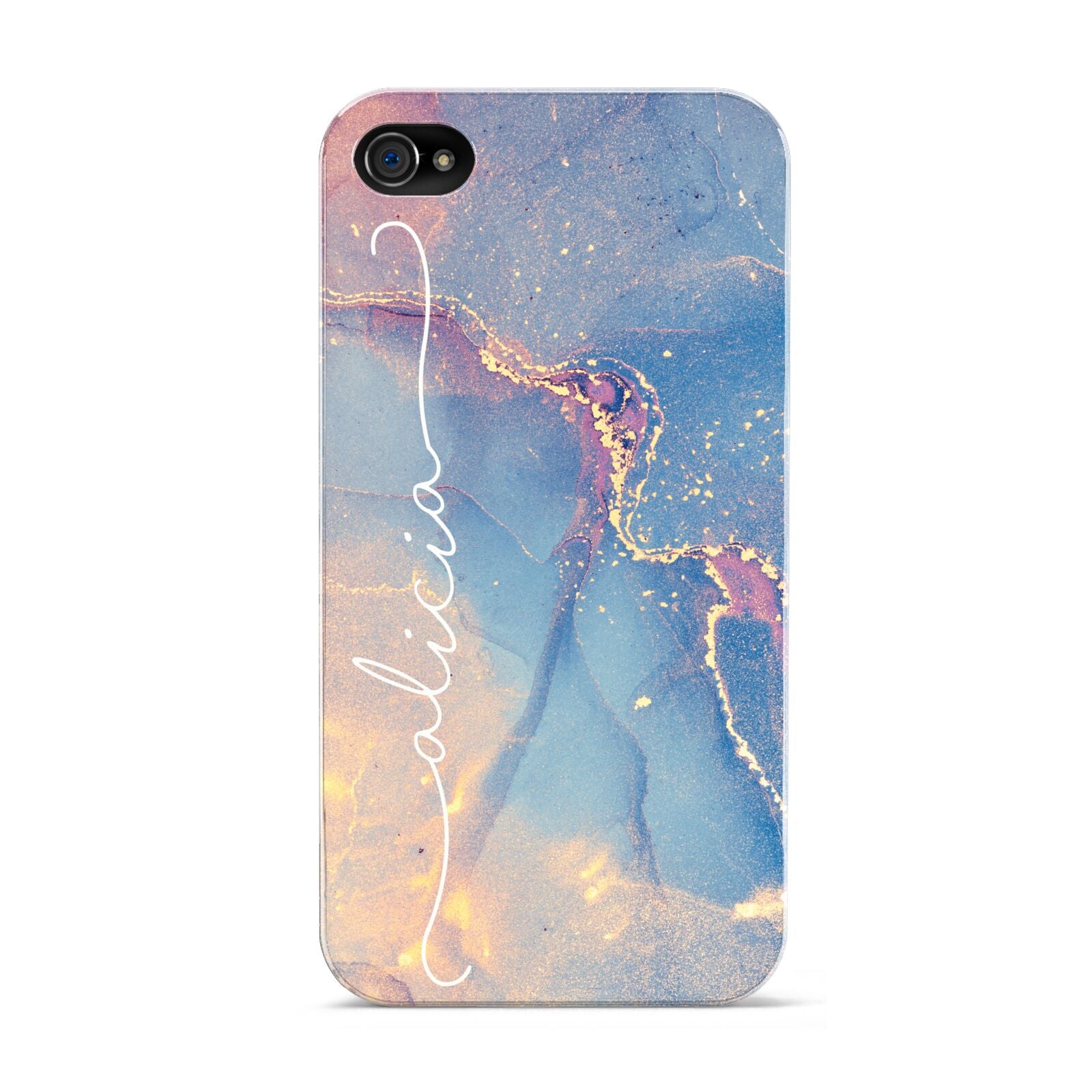 Blue and Pink Marble Apple iPhone 4s Case