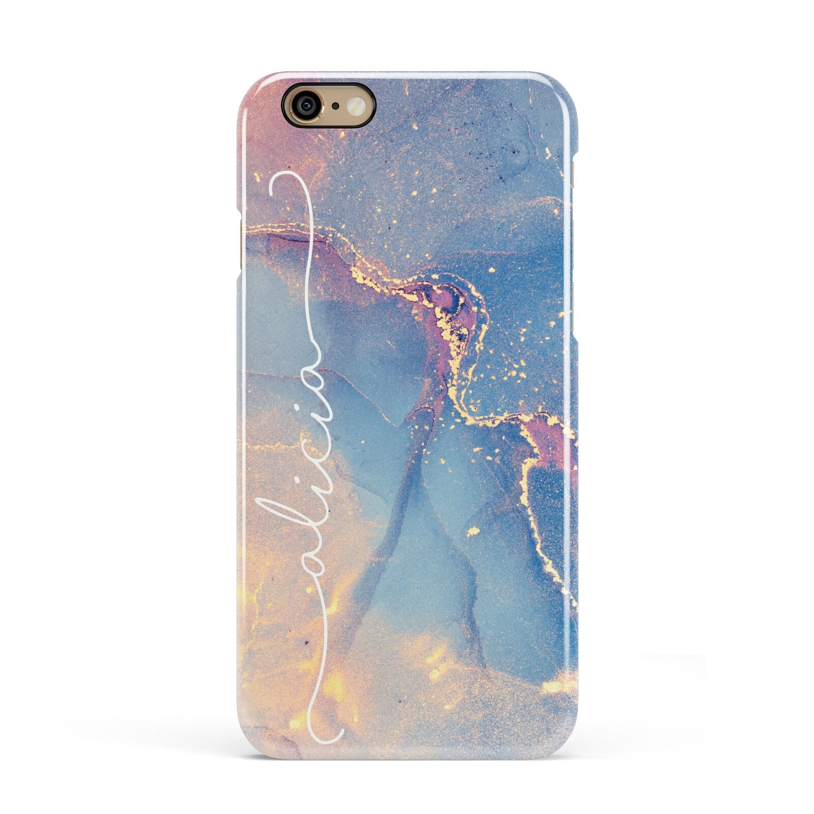 Blue and Pink Marble Apple iPhone 6 3D Snap Case