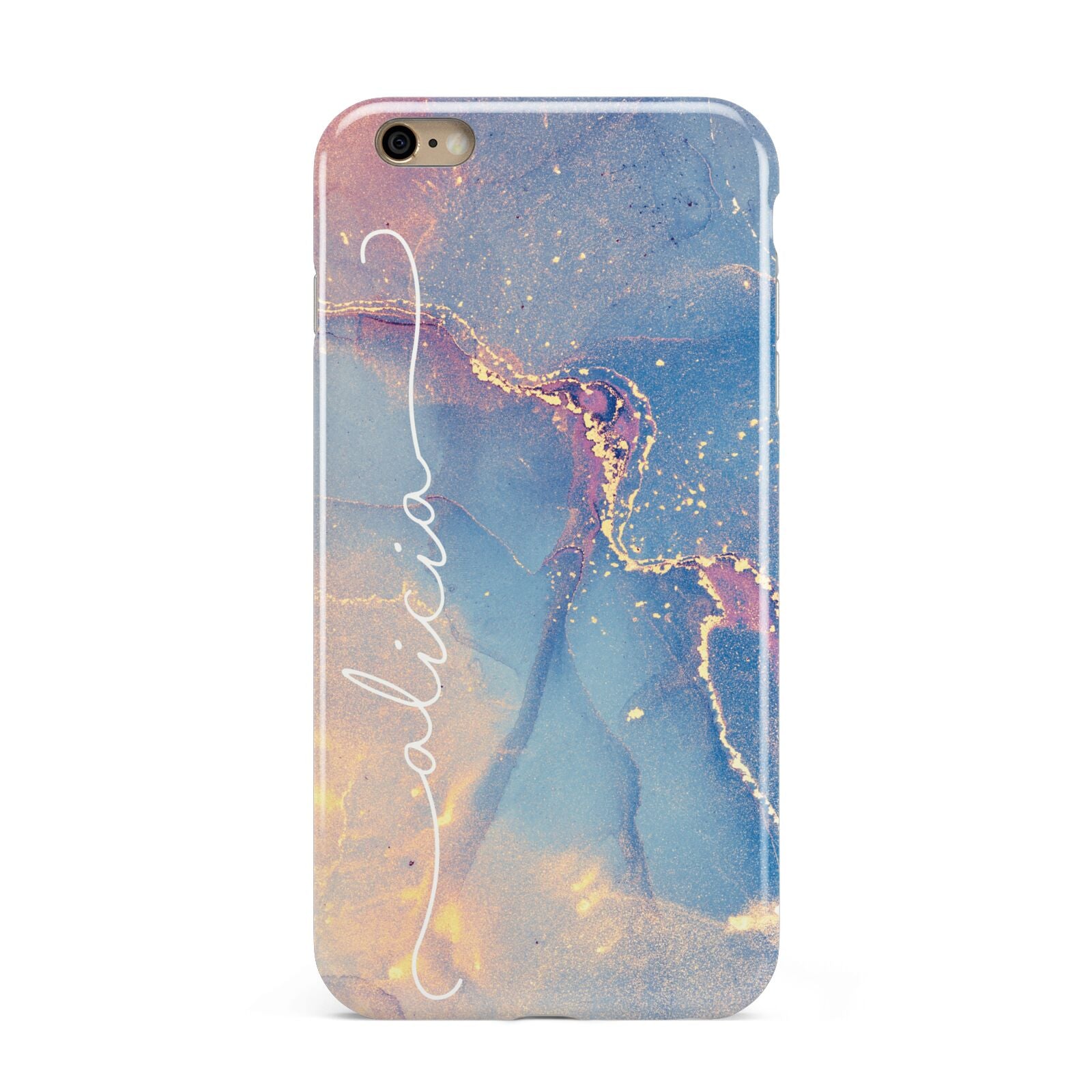 Blue and Pink Marble Apple iPhone 6 Plus 3D Tough Case