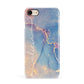 Blue and Pink Marble Apple iPhone 7 8 3D Snap Case