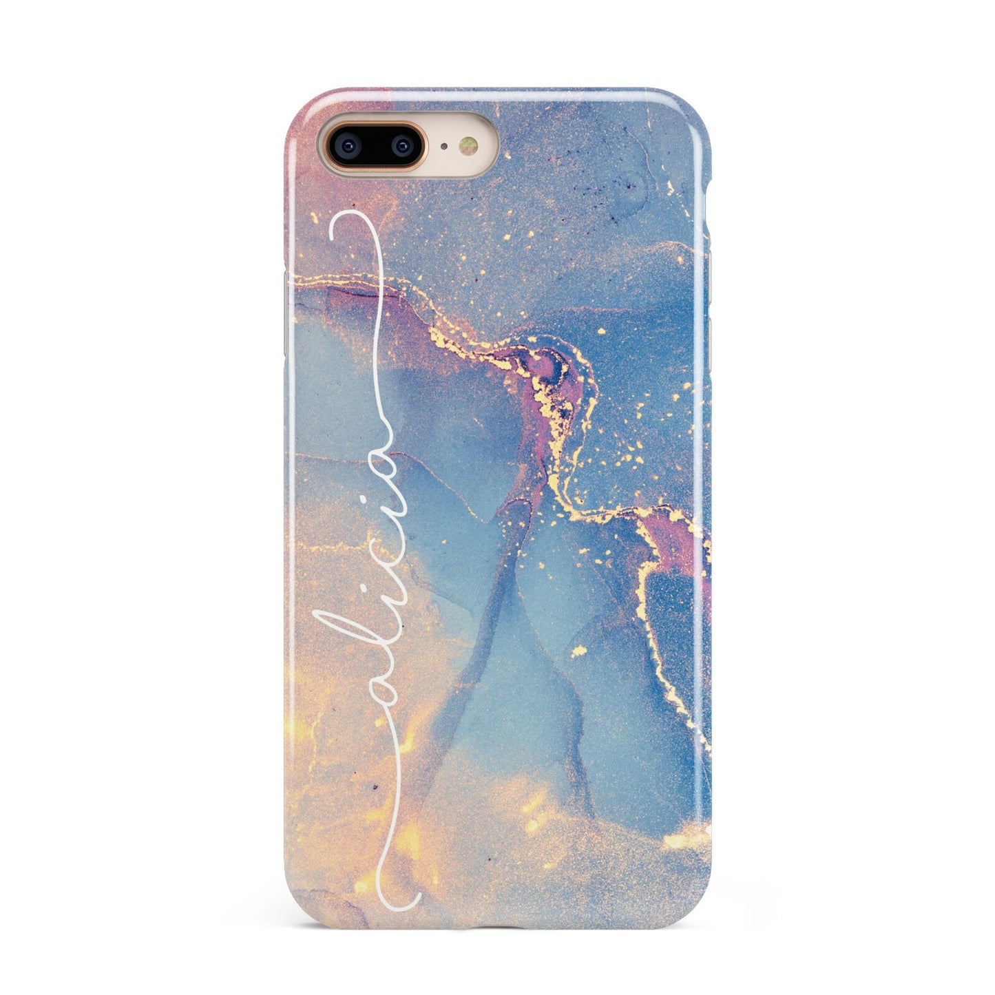 Blue and Pink Marble Apple iPhone 7 8 Plus 3D Tough Case