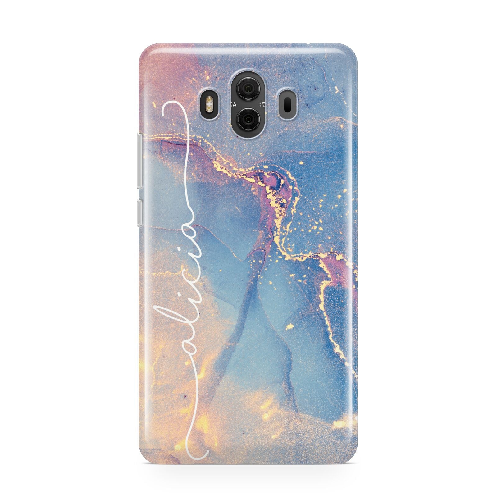 Blue and Pink Marble Huawei Mate 10 Protective Phone Case