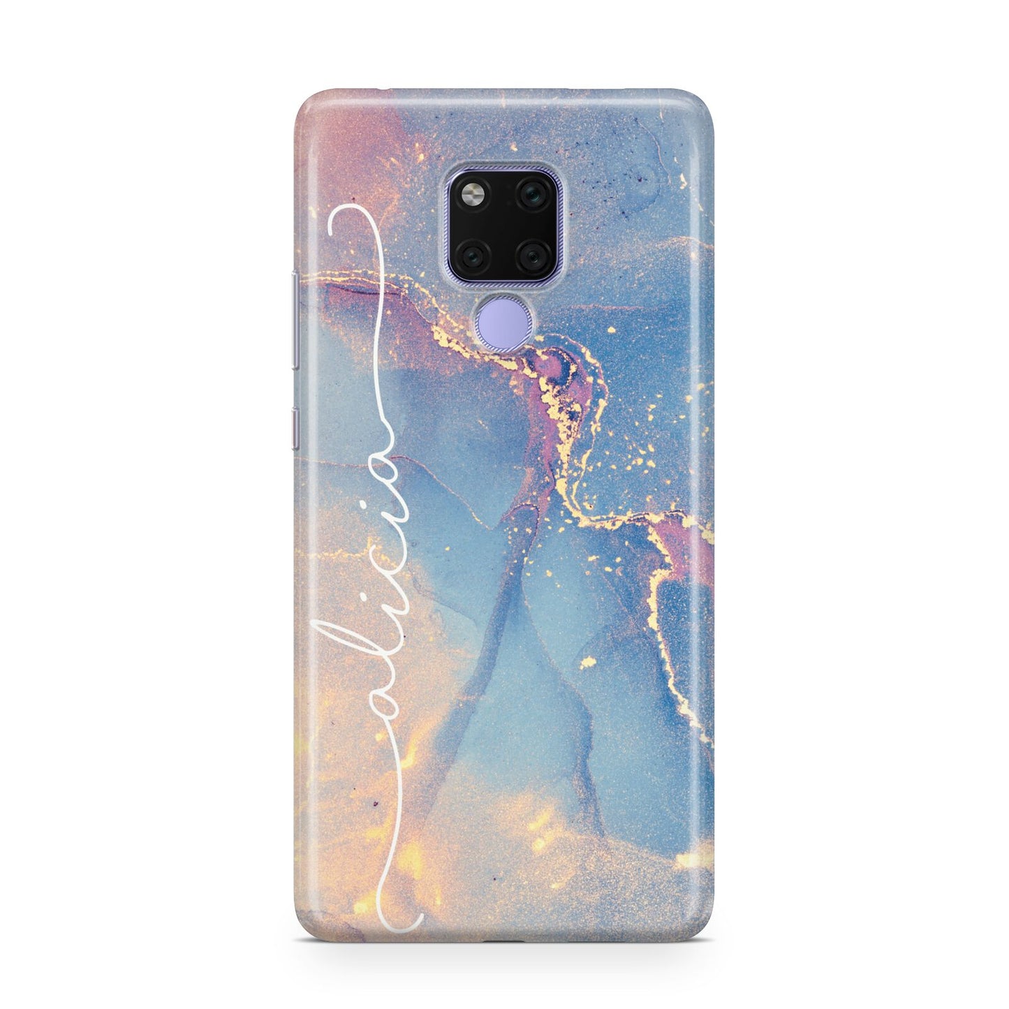 Blue and Pink Marble Huawei Mate 20X Phone Case