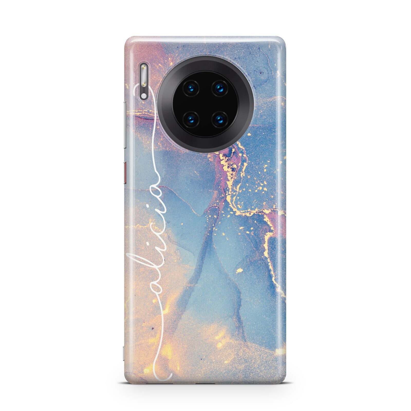 Blue and Pink Marble Huawei Mate 30 Pro Phone Case