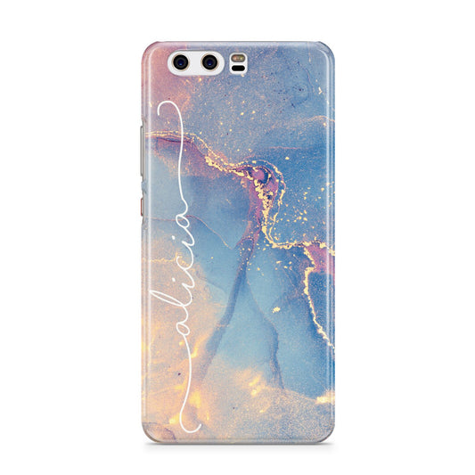 Blue and Pink Marble Huawei P10 Phone Case