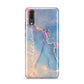 Blue and Pink Marble Huawei P20 Phone Case
