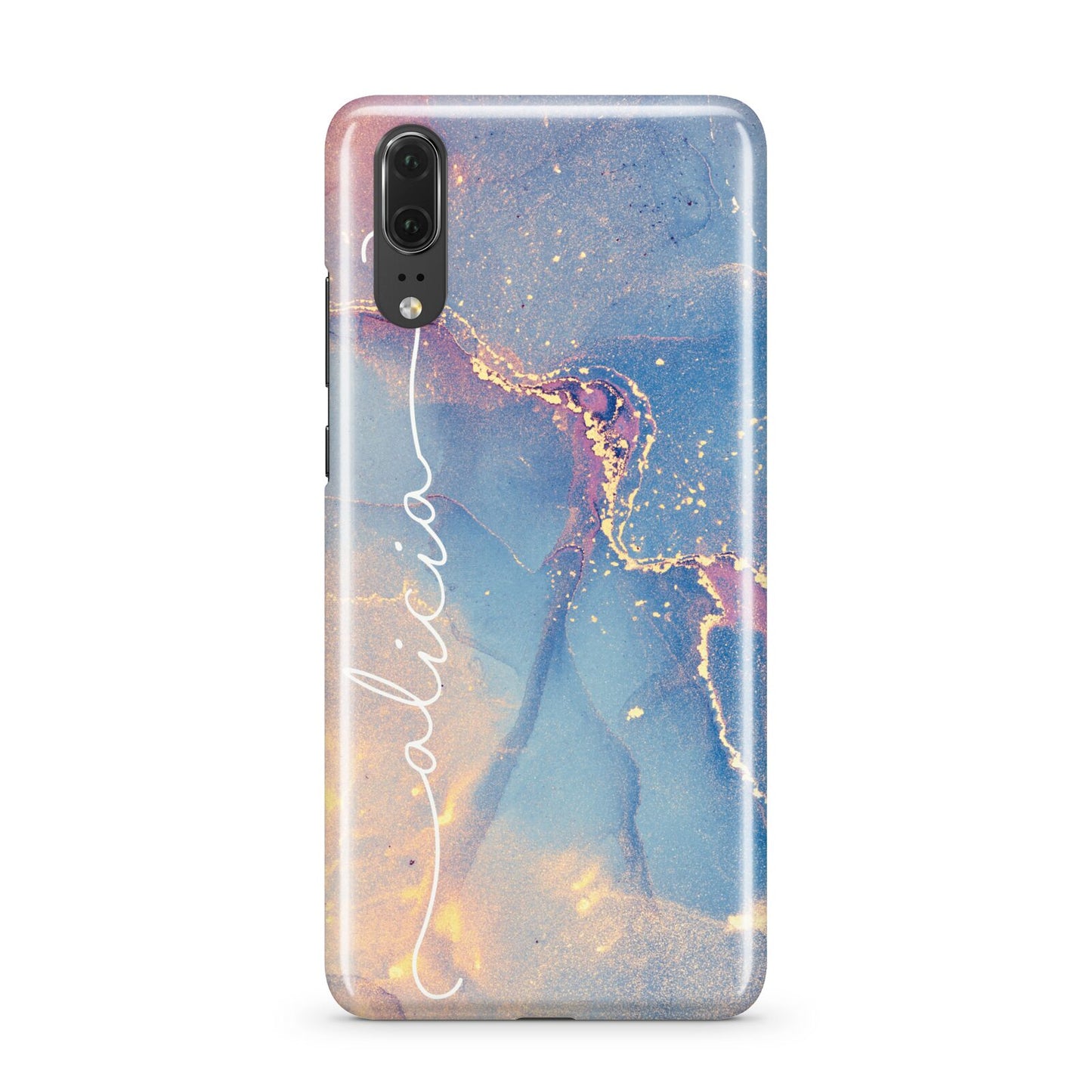 Blue and Pink Marble Huawei P20 Phone Case