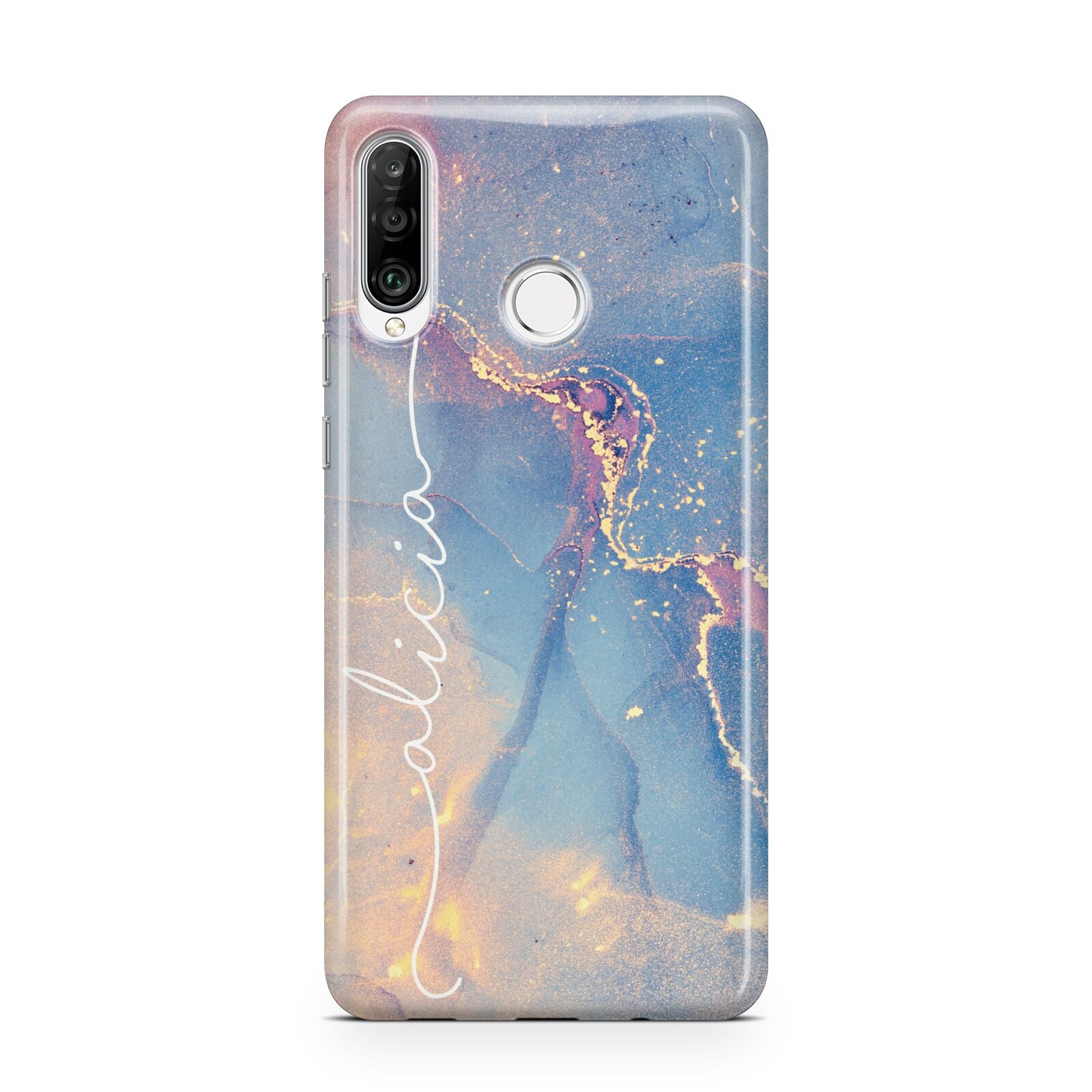 Blue and Pink Marble Huawei P30 Lite Phone Case