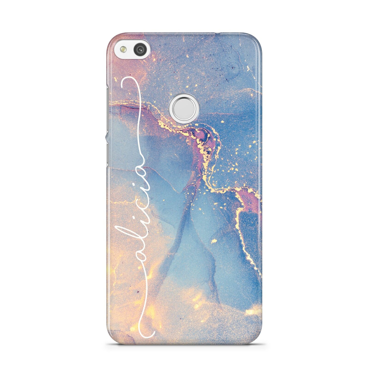 Blue and Pink Marble Huawei P8 Lite Case