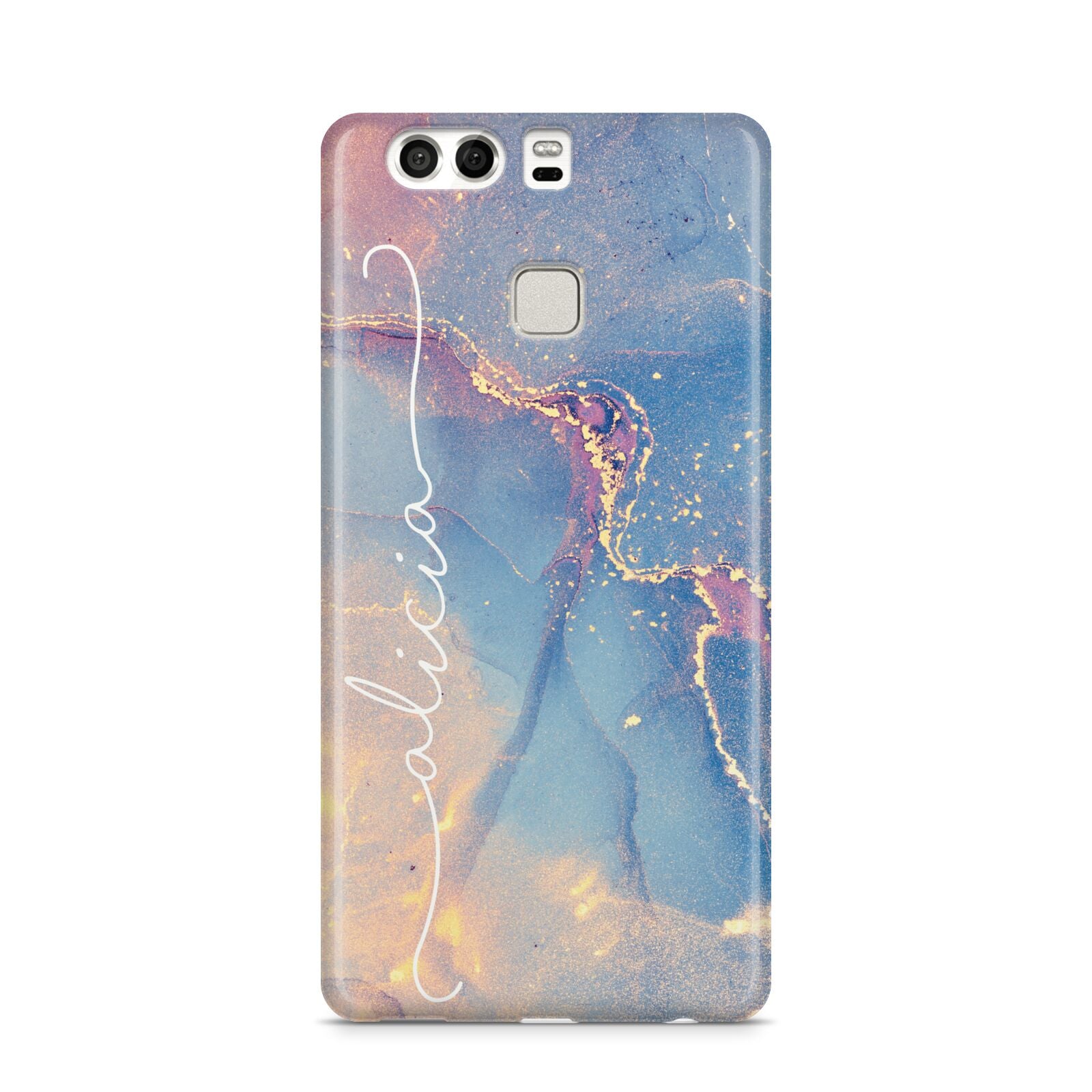 Blue and Pink Marble Huawei P9 Case