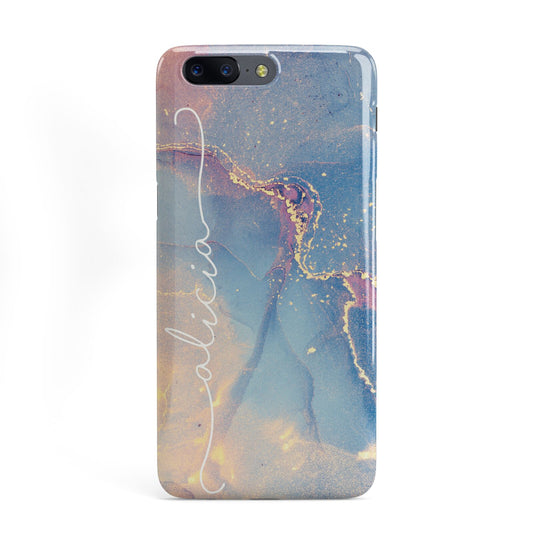 Blue and Pink Marble OnePlus Case