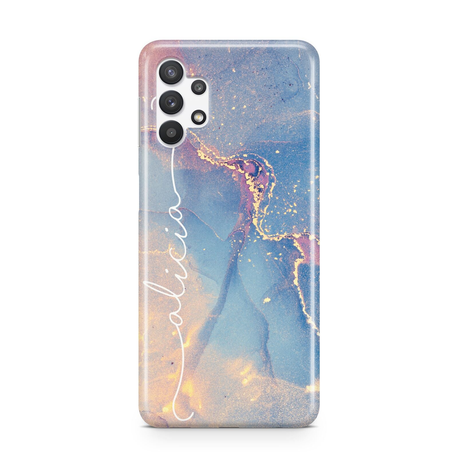 Blue and Pink Marble Samsung A32 5G Case
