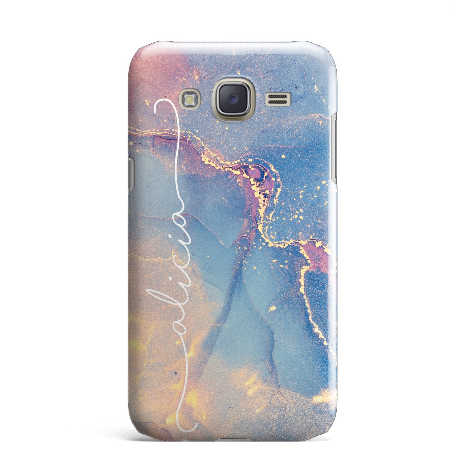 Blue and Pink Marble Samsung Galaxy J7 Case