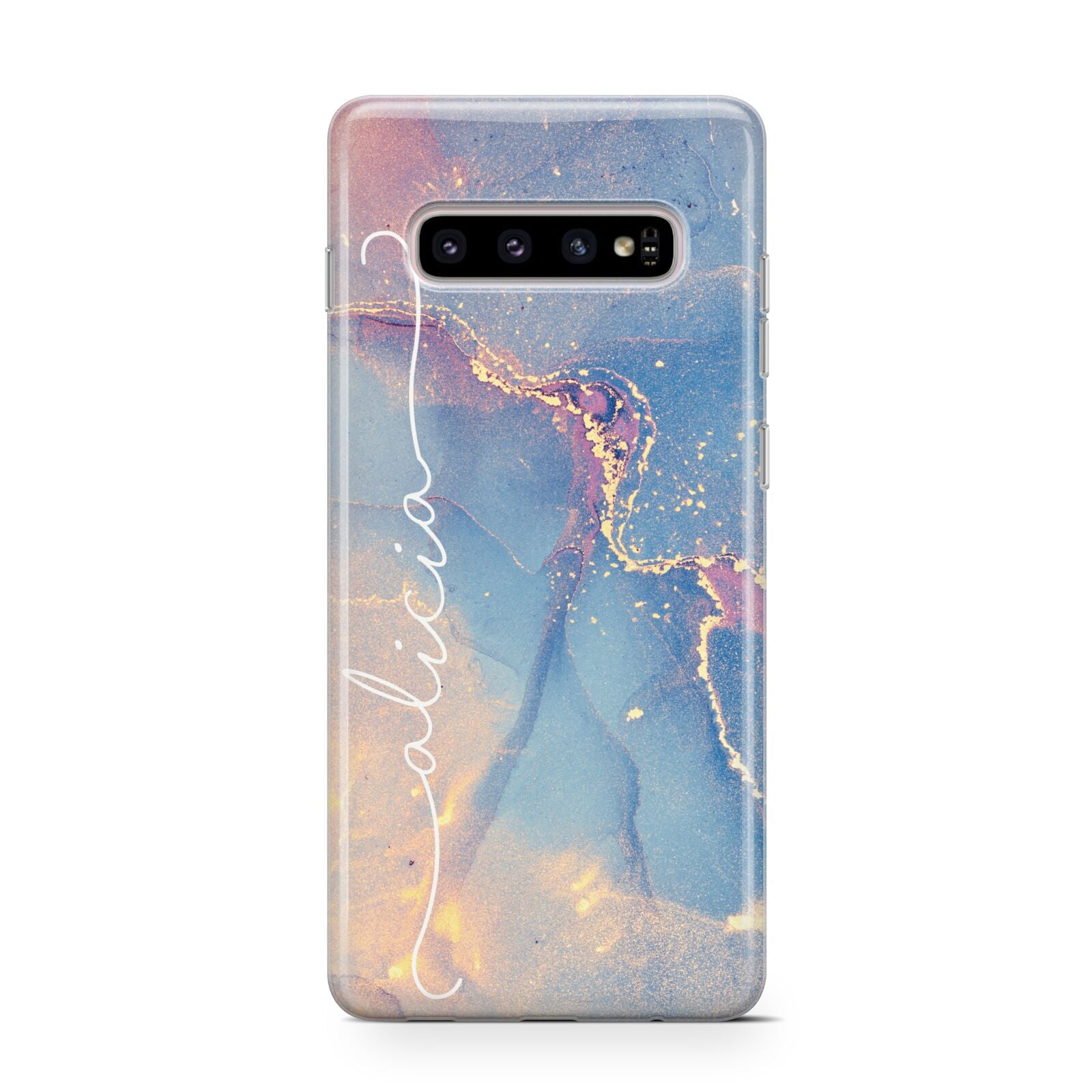 Blue and Pink Marble Samsung Galaxy S10 Case