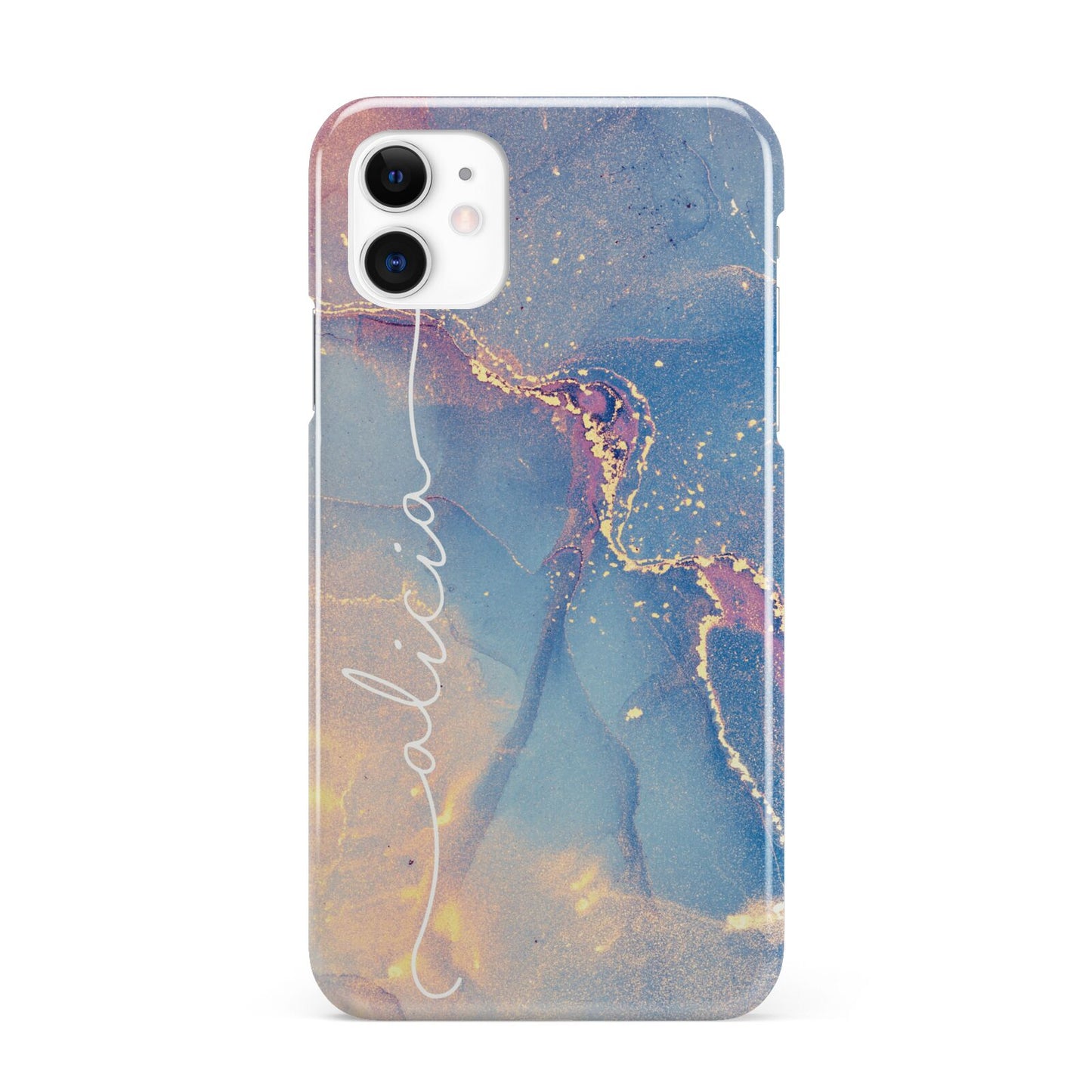 Blue and Pink Marble iPhone 11 3D Snap Case