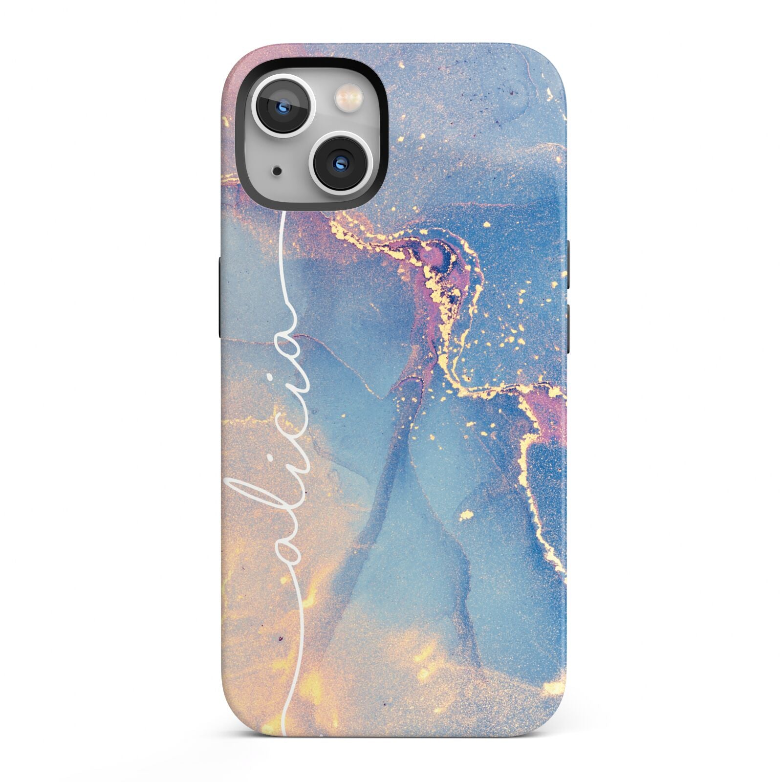 Blue and Pink Marble iPhone 13 Full Wrap 3D Tough Case