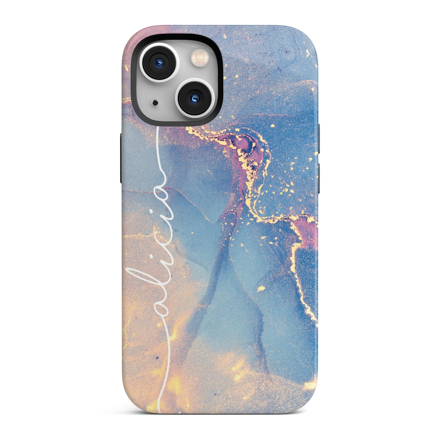 Blue and Pink Marble iPhone 13 Mini Full Wrap 3D Tough Case