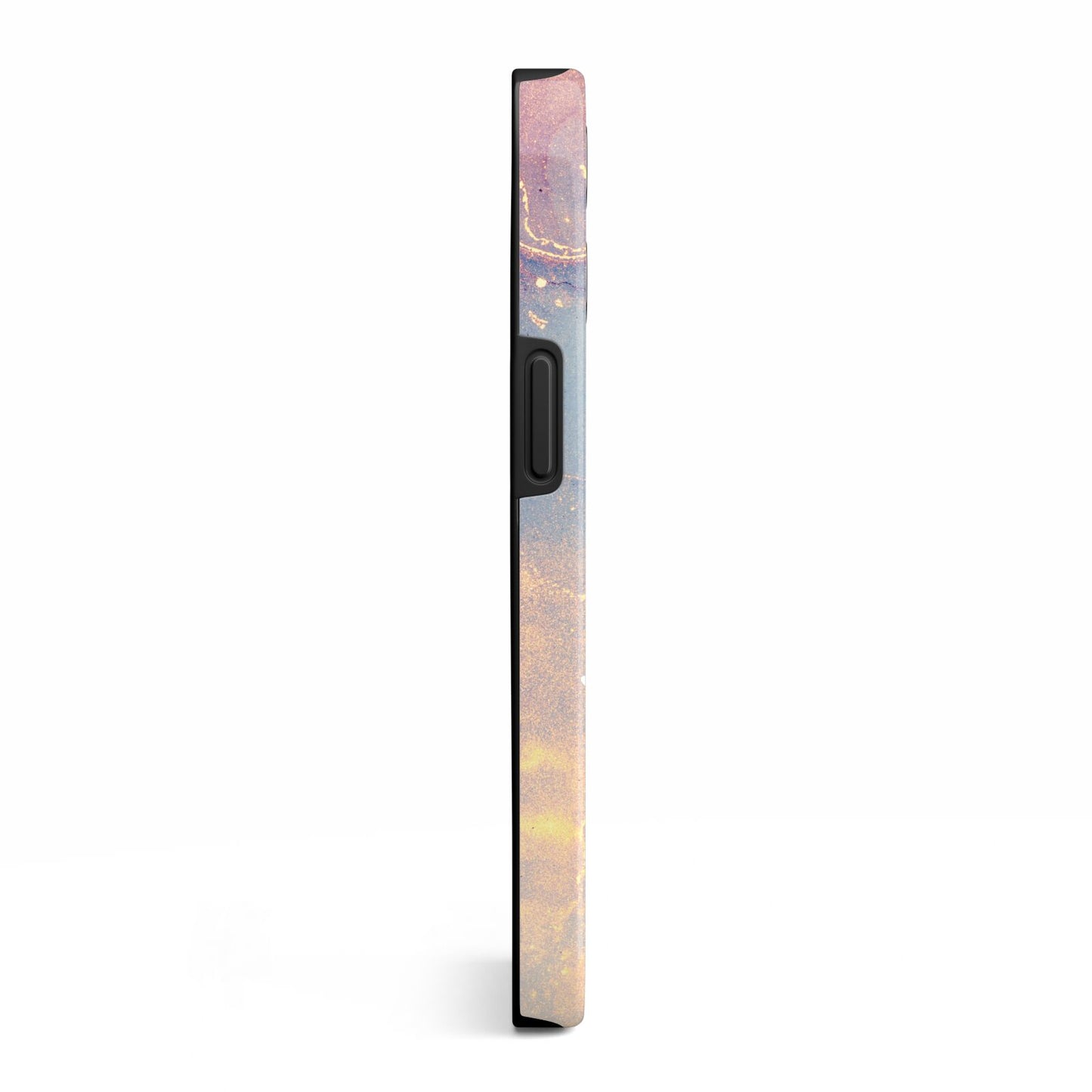 Blue and Pink Marble iPhone 13 Pro Side Image 3D Tough Case