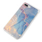 Blue and Pink Marble iPhone 8 Plus Bumper Case on Silver iPhone Alternative Image