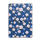 Blue and White Flowers Apple iPad Grey Case