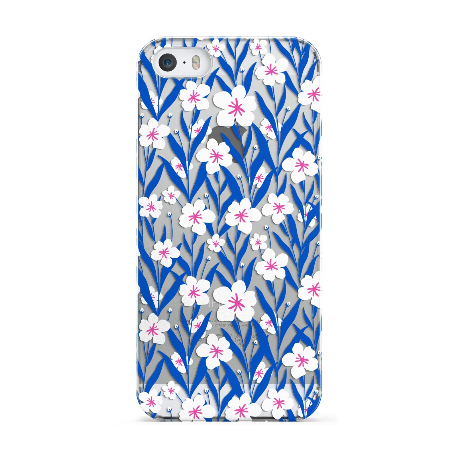 Blue and White Flowers Apple iPhone 5 Case