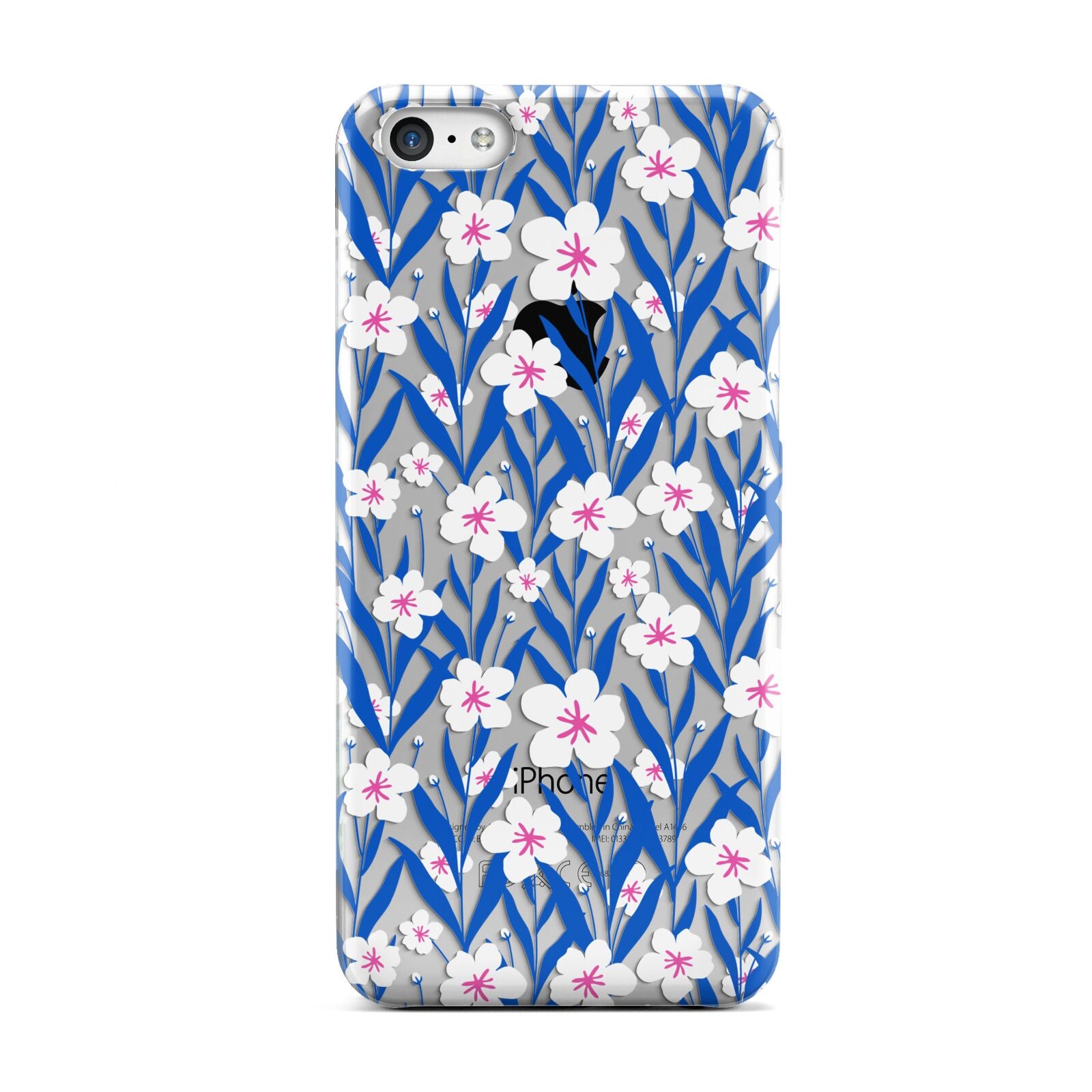 Blue and White Flowers Apple iPhone 5c Case