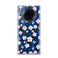 Blue and White Flowers Huawei Mate 30 Pro Phone Case