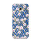 Blue and White Flowers Samsung Galaxy A5 2017 Case on gold phone