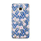 Blue and White Flowers Samsung Galaxy J7 2016 Case on gold phone