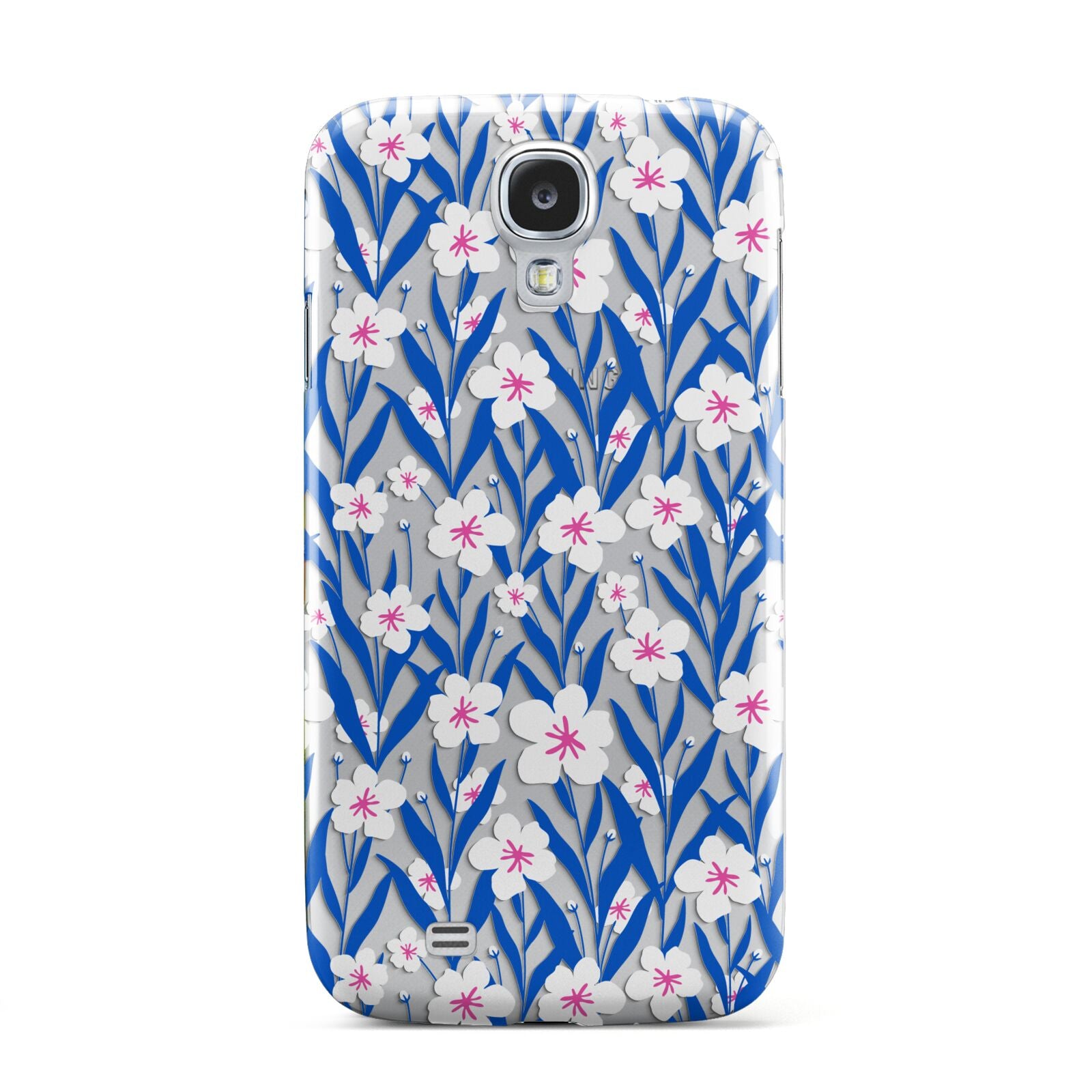 Blue and White Flowers Samsung Galaxy S4 Case