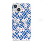 Blue and White Flowers iPhone 13 Mini Clear Bumper Case