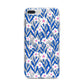Blue and White Flowers iPhone 7 Plus Bumper Case on Silver iPhone