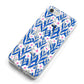 Blue and White Flowers iPhone 8 Bumper Case on Silver iPhone Alternative Image