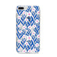 Blue and White Flowers iPhone 8 Plus Bumper Case on Silver iPhone