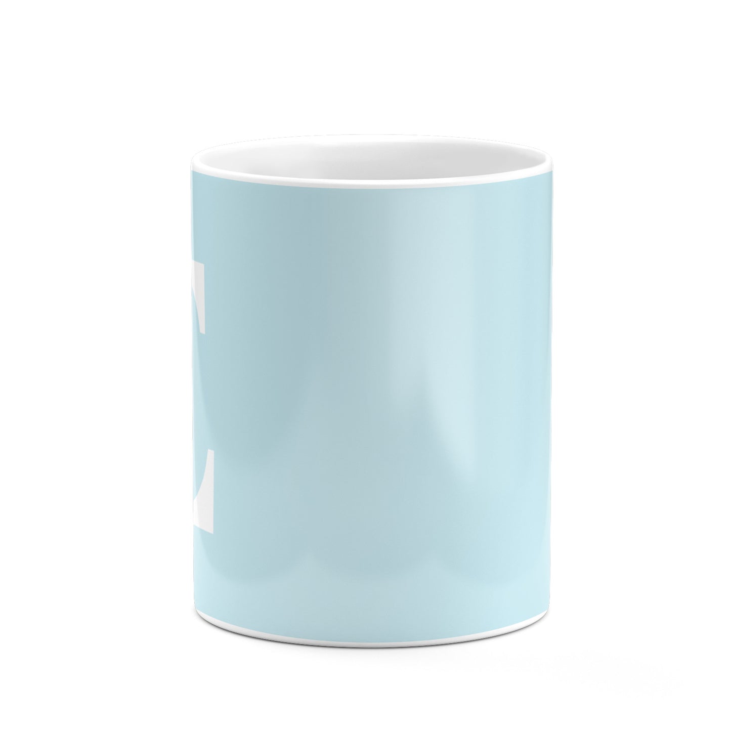 Blue with White Personalised Monogram 10oz Mug Alternative Image 7
