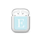 Blue with White Personalised Monogram AirPods Case
