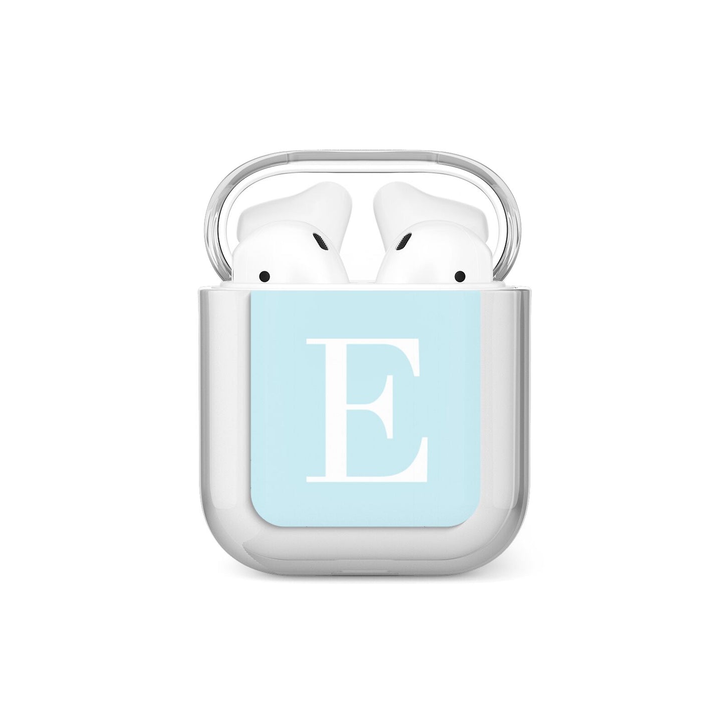 Blue with White Personalised Monogram AirPods Case