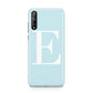 Blue with White Personalised Monogram Huawei Enjoy 10s Phone Case