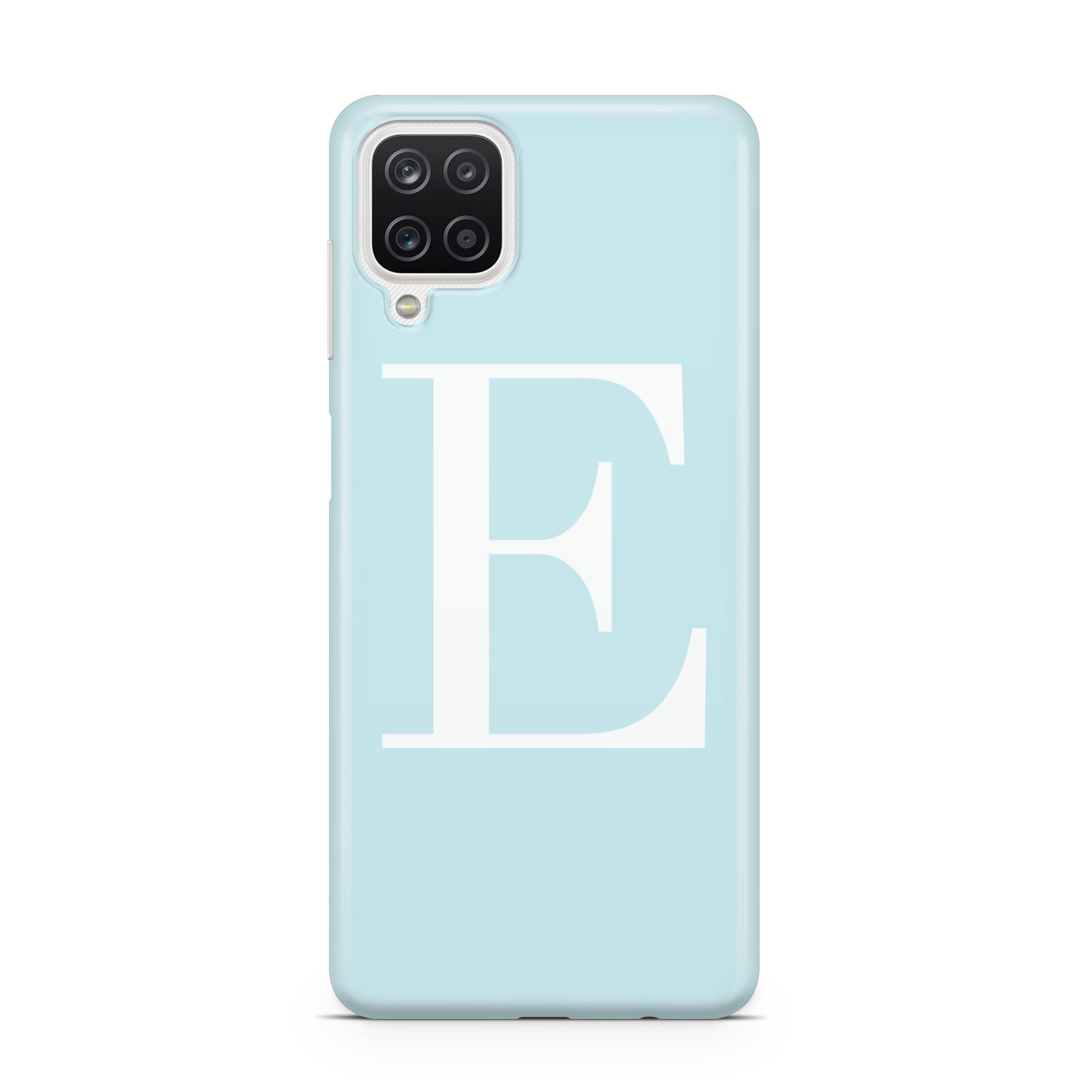 Blue with White Personalised Monogram Samsung A12 Case
