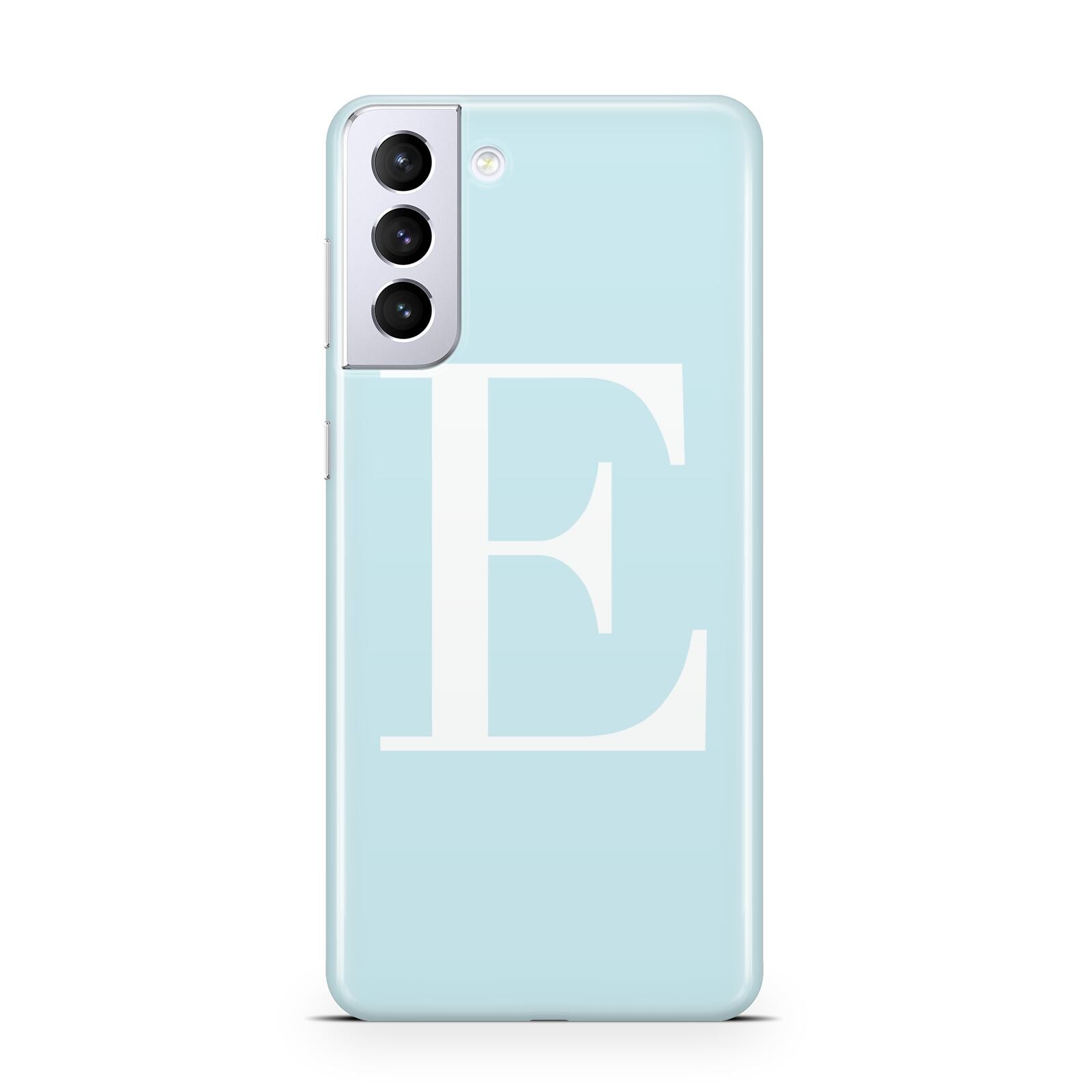 Blue with White Personalised Monogram Samsung S21 Plus Case