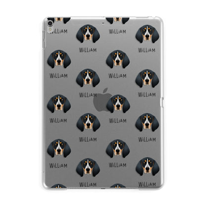 Bluetick Coonhound Icon with Name Apple iPad Silver Case