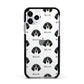 Bluetick Coonhound Icon with Name Apple iPhone 11 Pro in Silver with Black Impact Case