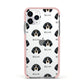 Bluetick Coonhound Icon with Name Apple iPhone 11 Pro in Silver with Pink Impact Case