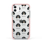 Bluetick Coonhound Icon with Name Apple iPhone 11 in White with Pink Impact Case