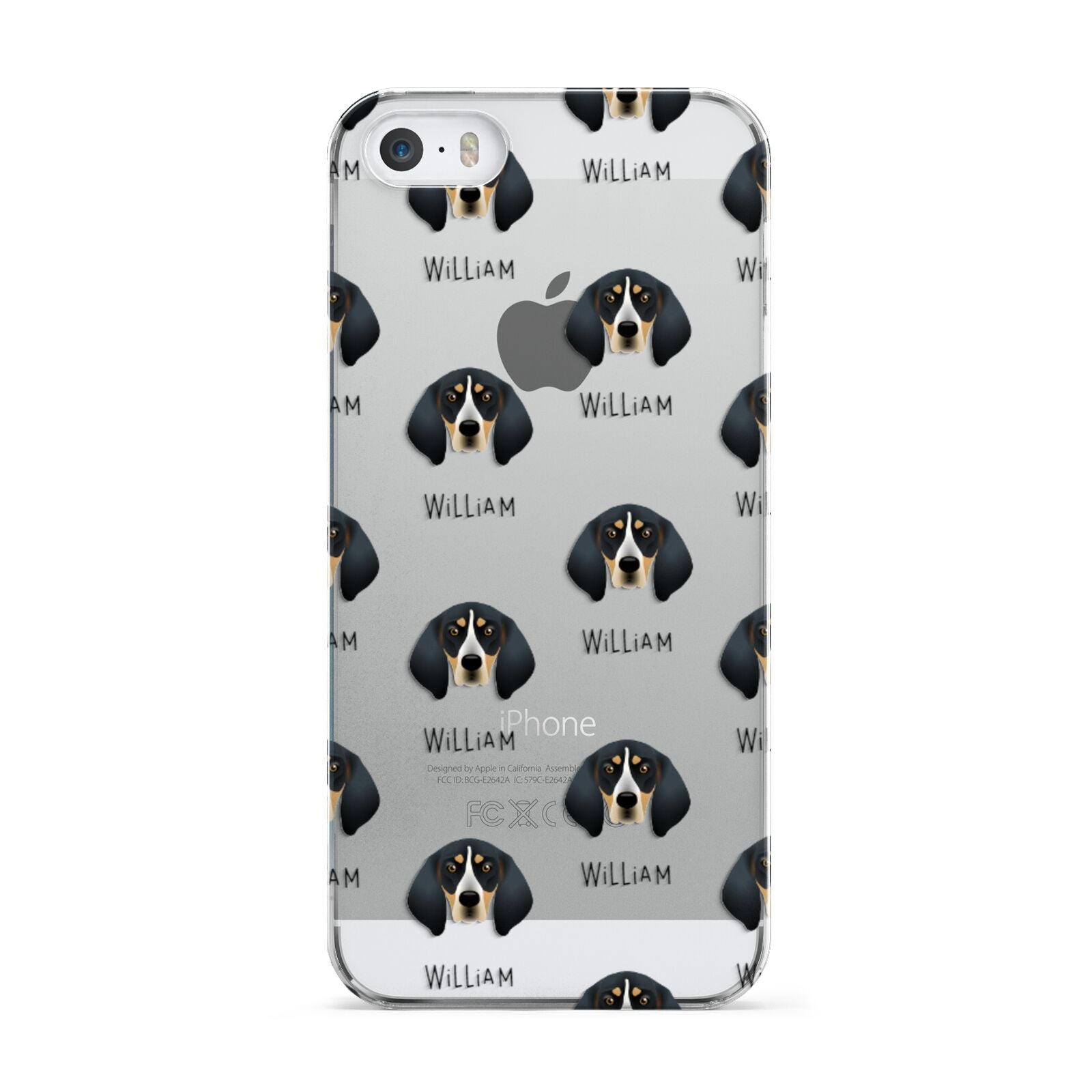 Bluetick Coonhound Icon with Name Apple iPhone 5 Case