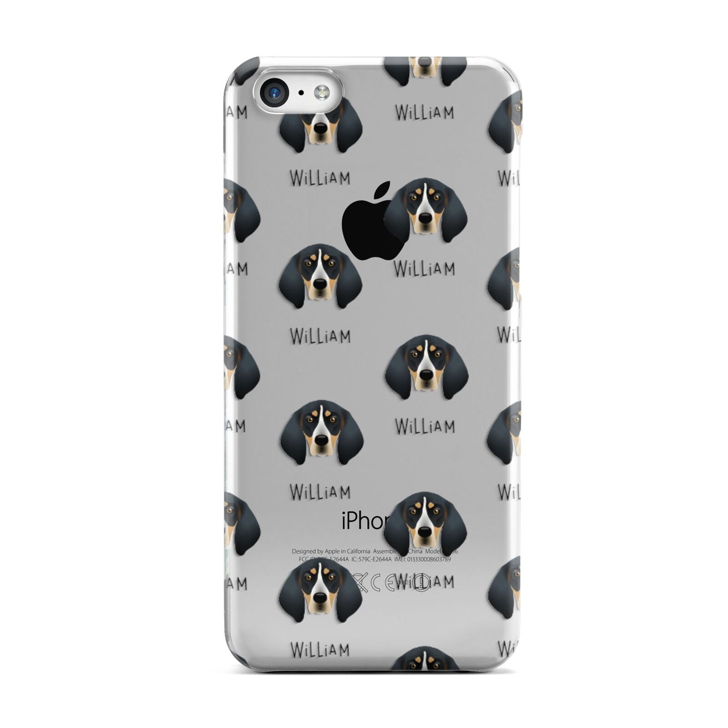 Bluetick Coonhound Icon with Name Apple iPhone 5c Case