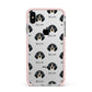 Bluetick Coonhound Icon with Name Apple iPhone Xs Max Impact Case Pink Edge on Silver Phone